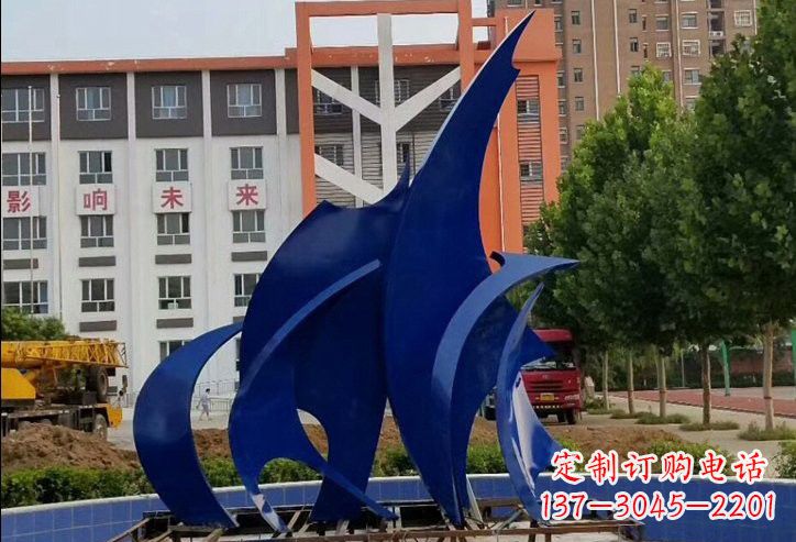 大连不锈钢抽象船帆雕塑