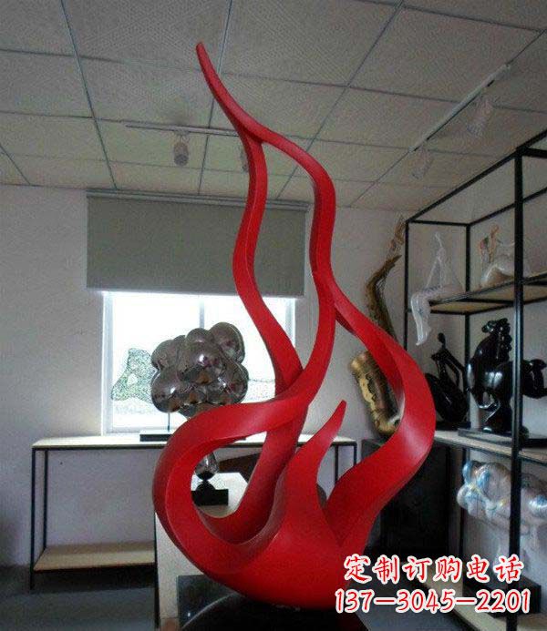 大连精致不锈钢火苗雕塑