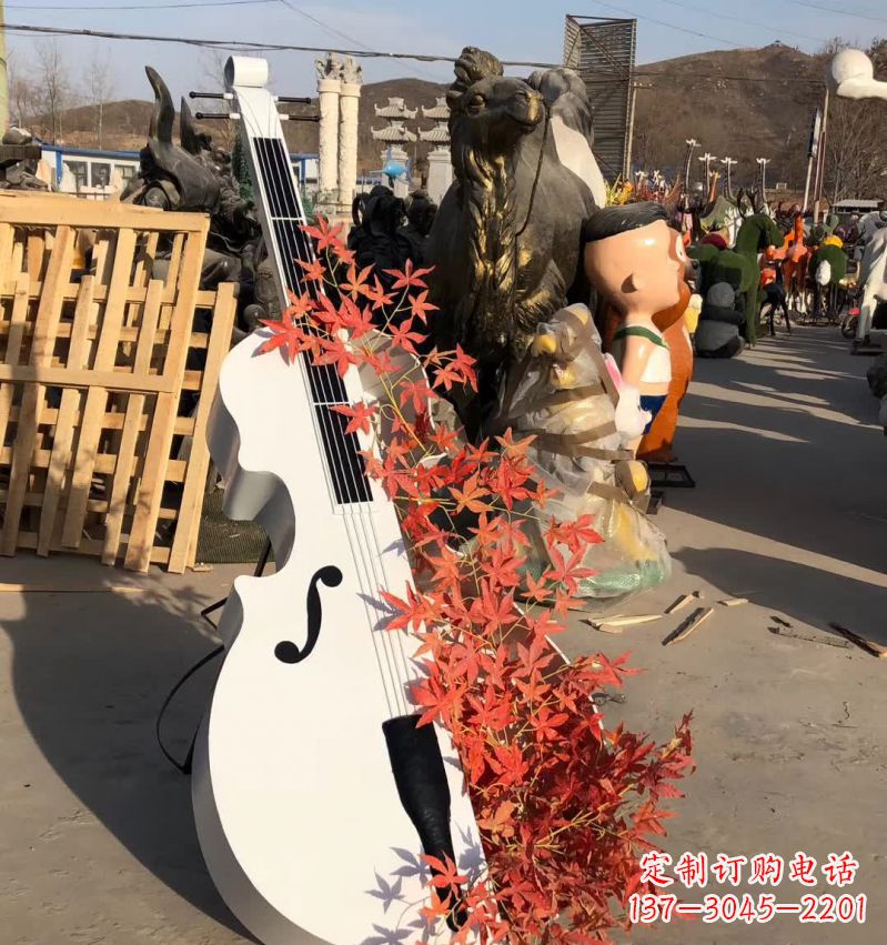 大连不锈钢大提琴雕塑—精致的艺术精品