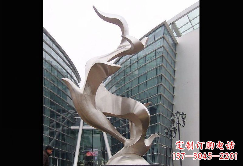 大连不锈钢抽象大雁雕塑