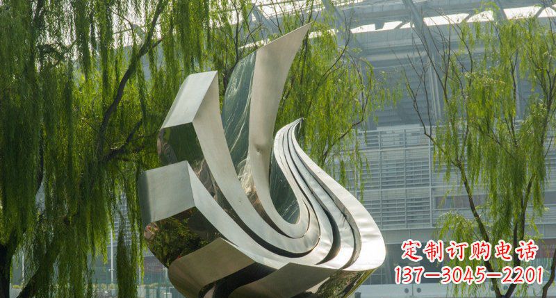 大连不锈钢凤凰雕塑美丽的象征