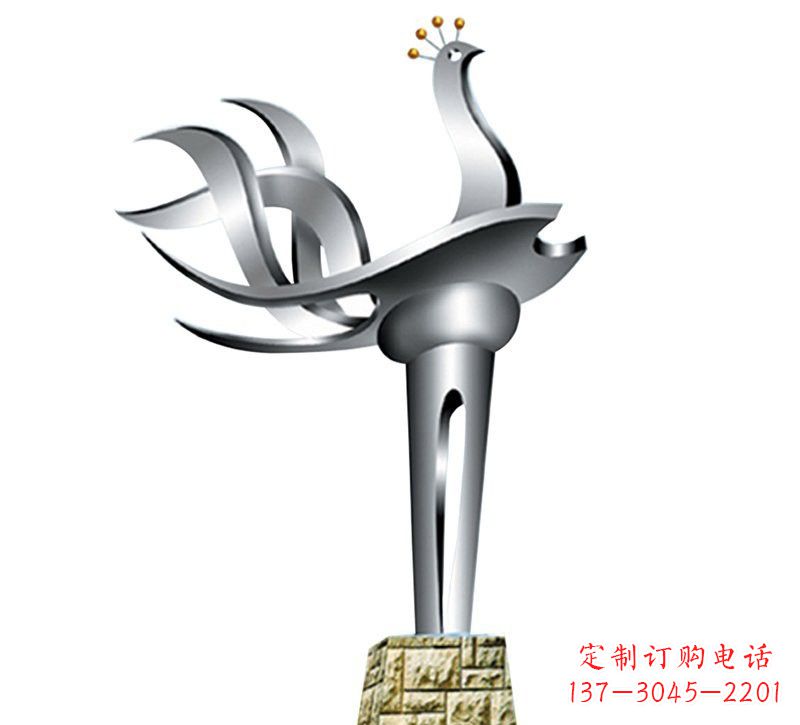 大连不锈钢凤凰雕塑——精致的艺术之作