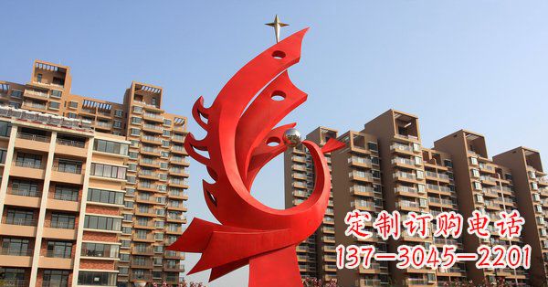 大连凤凰灿烂的不锈钢雕塑