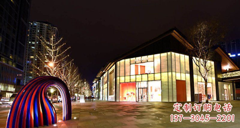大连不锈钢拱门雕塑——点缀街边景观