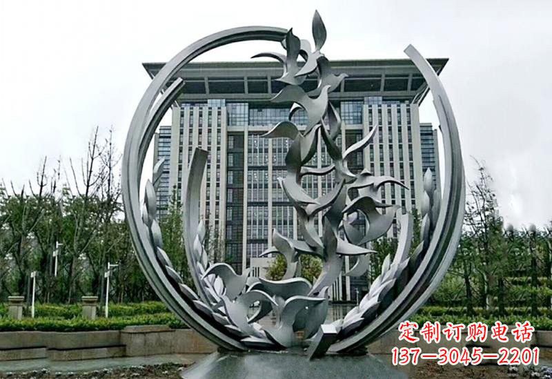 大连不锈钢和平鸽雕塑