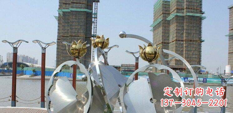 大连不锈钢荷叶雕塑——缔造经典之美
