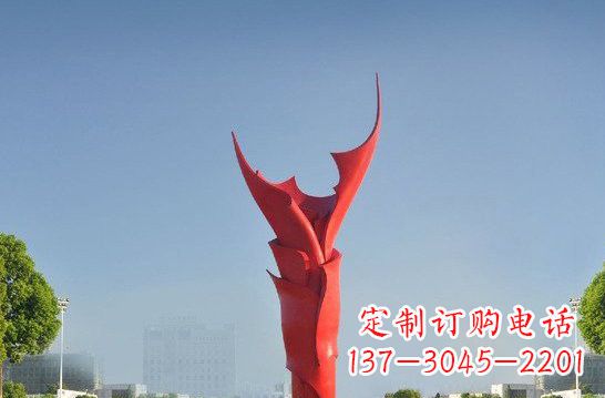 大连不锈钢火炬雕塑——点燃友谊之火