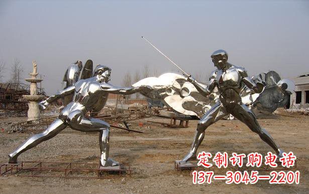 大连不锈钢雕刻的运动员雕塑