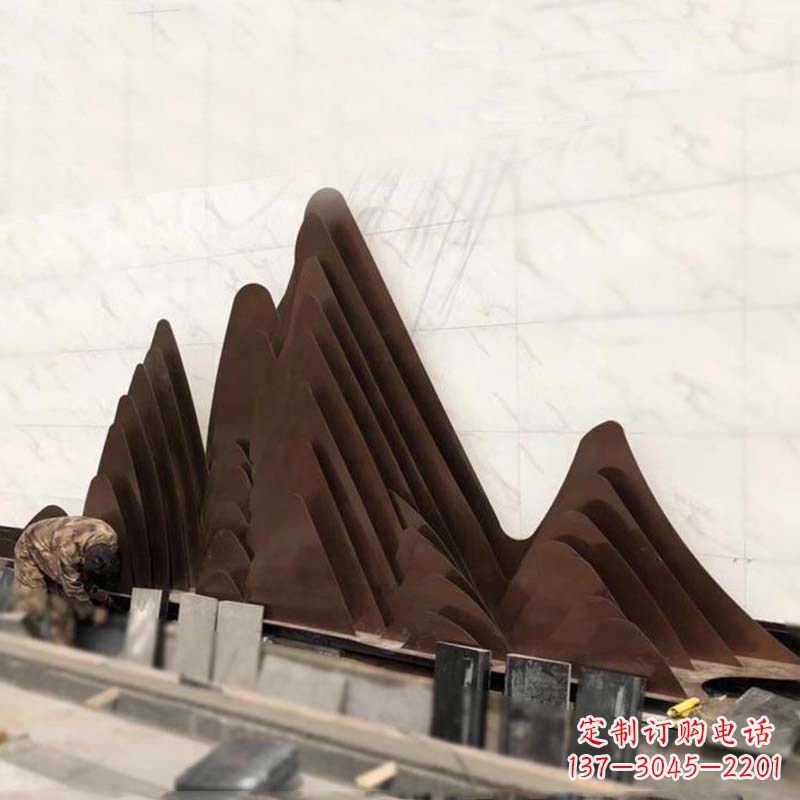 大连精美不锈钢假山雕塑