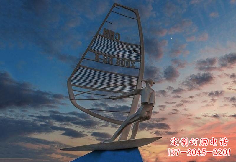 大连不锈钢帆船雕塑——象征着美丽的梦想