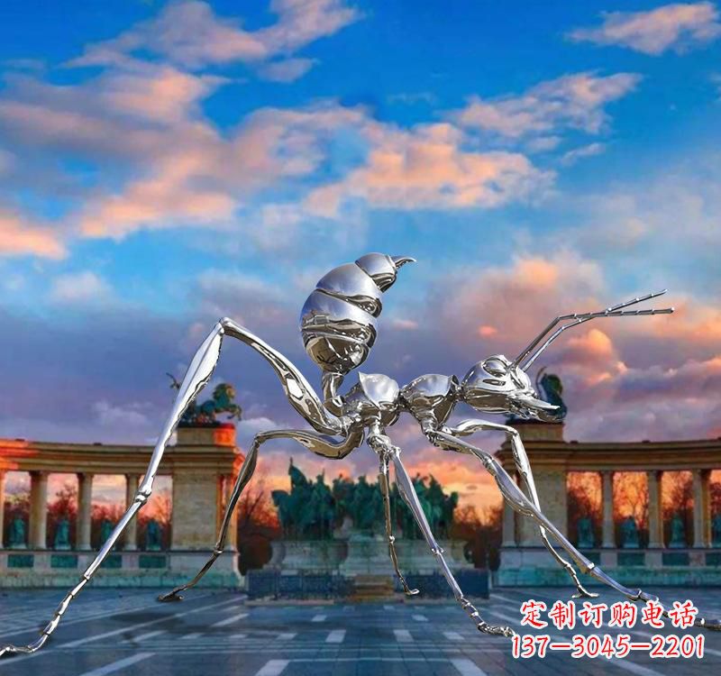 大连不锈钢抽象蚂蚁雕塑