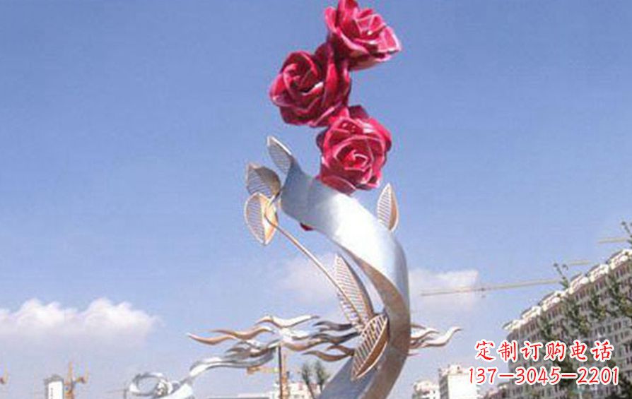 大连精美不锈钢玫瑰雕塑