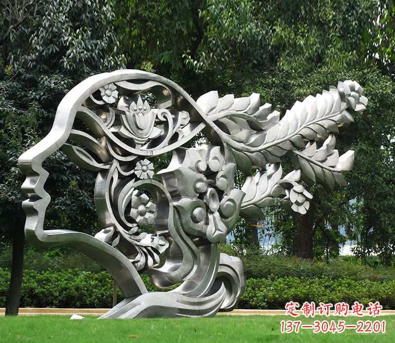 大连不锈钢美女雕塑给空间带来灵动的美