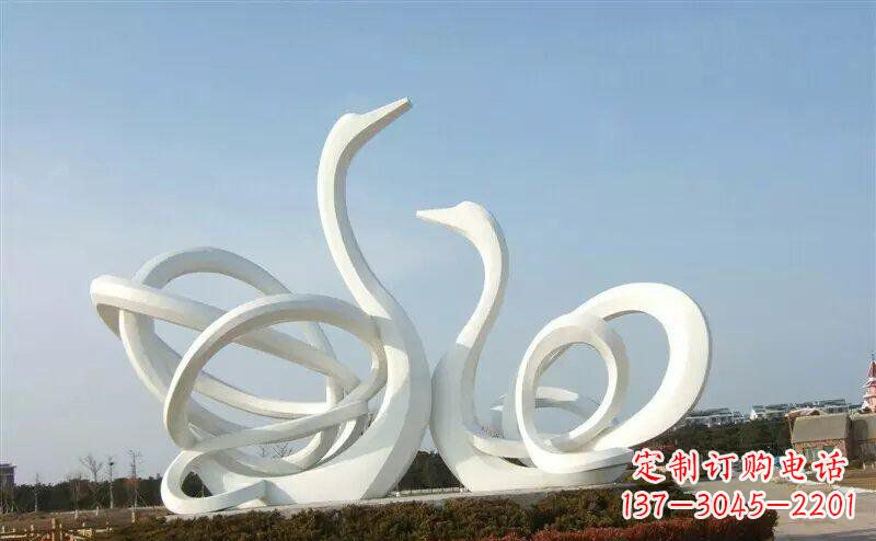 大连不锈钢制作的天鹅雕塑
