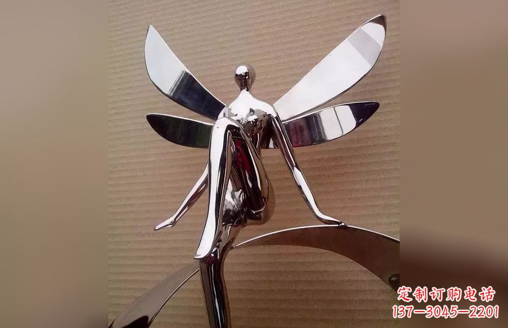 大连不锈钢天使雕塑