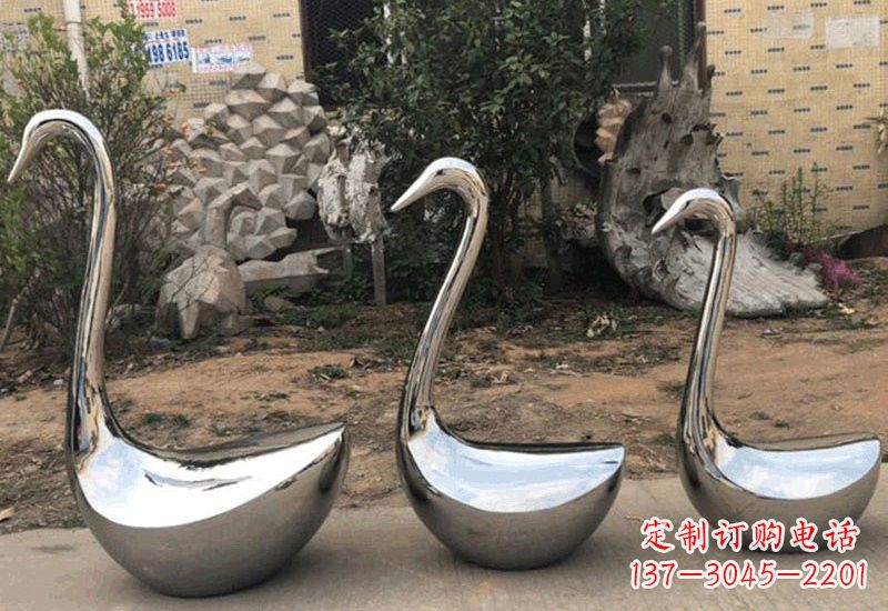 大连不锈钢制作的天鹅雕塑