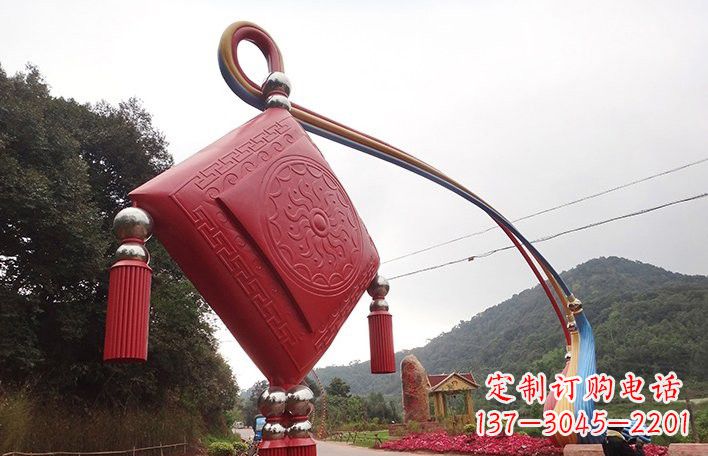 大连不锈钢抽象中国结拱门