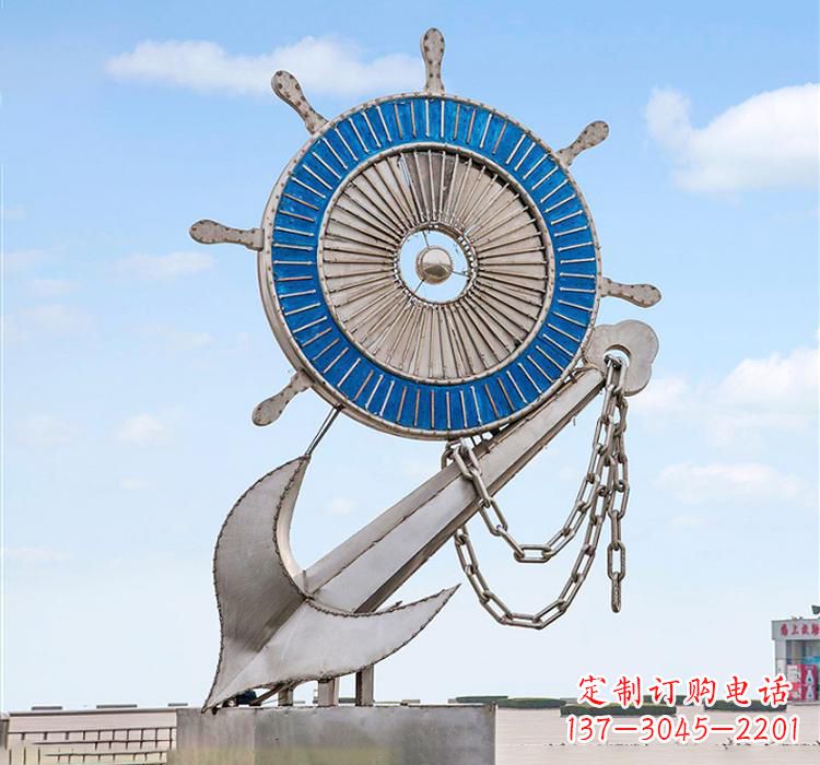 大连不锈钢船舵雕塑传承海洋文化