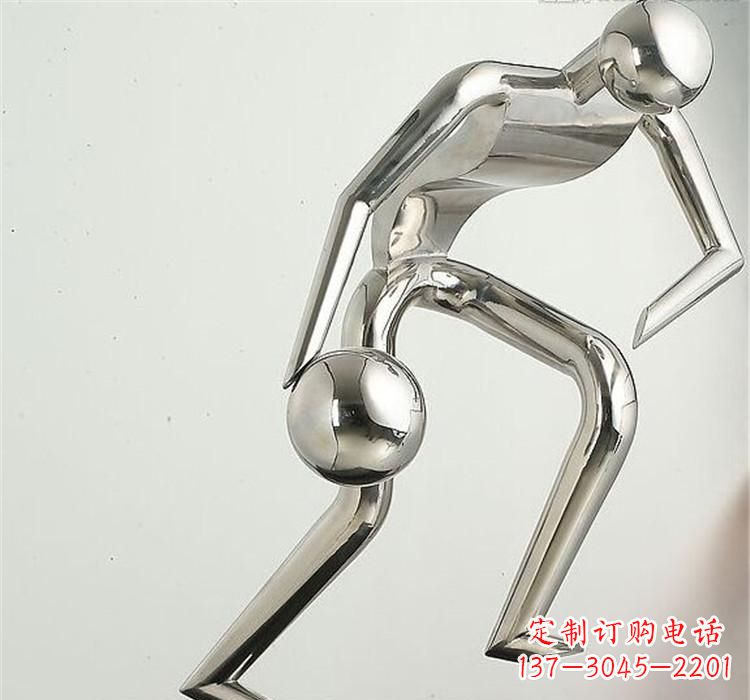 大连不锈钢保龄球雕塑——抽象人形美学之精华