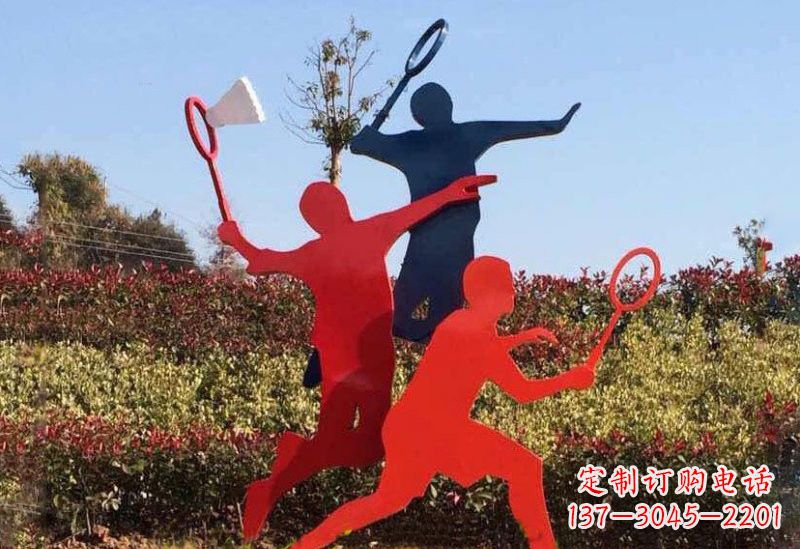 大连不锈钢羽毛球雕塑精美绝伦