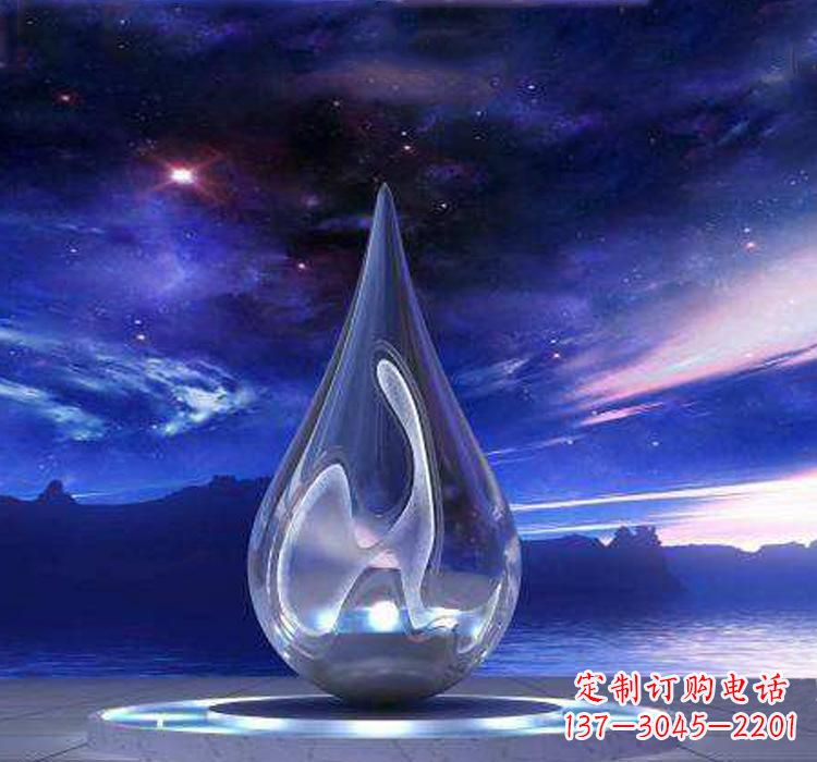 大连不锈钢大型水滴雕塑