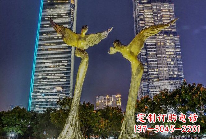 大连不锈钢大型天使雕塑一种极具震撼力的艺术之作