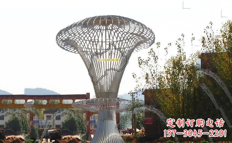 大连不锈钢地图标志城市景观雕塑