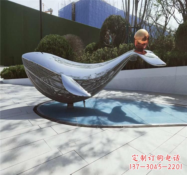 大连不锈钢海豚雕塑艺术与科技的完美结合