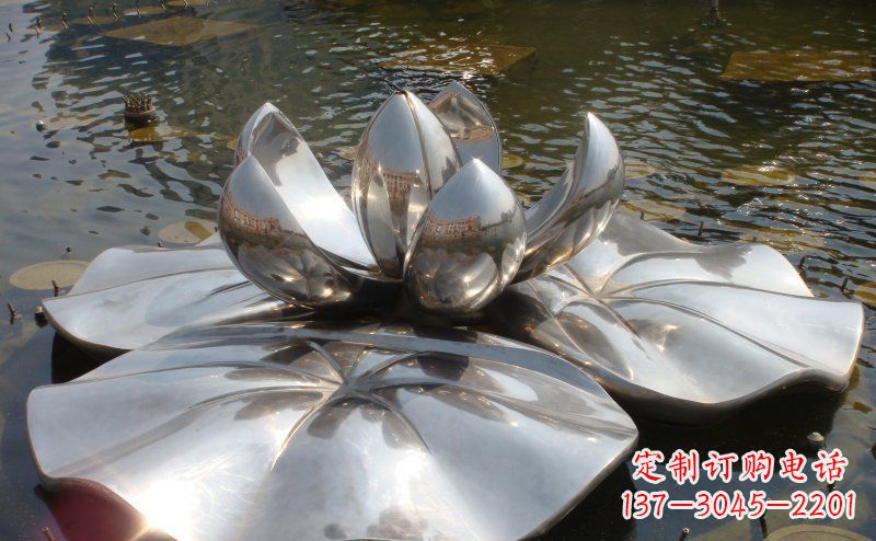 大连不锈钢锻造莲花雕塑