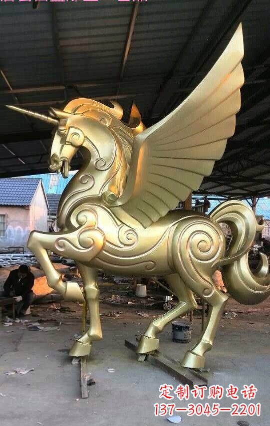大连不锈钢独角兽雕塑铸造精美绝伦