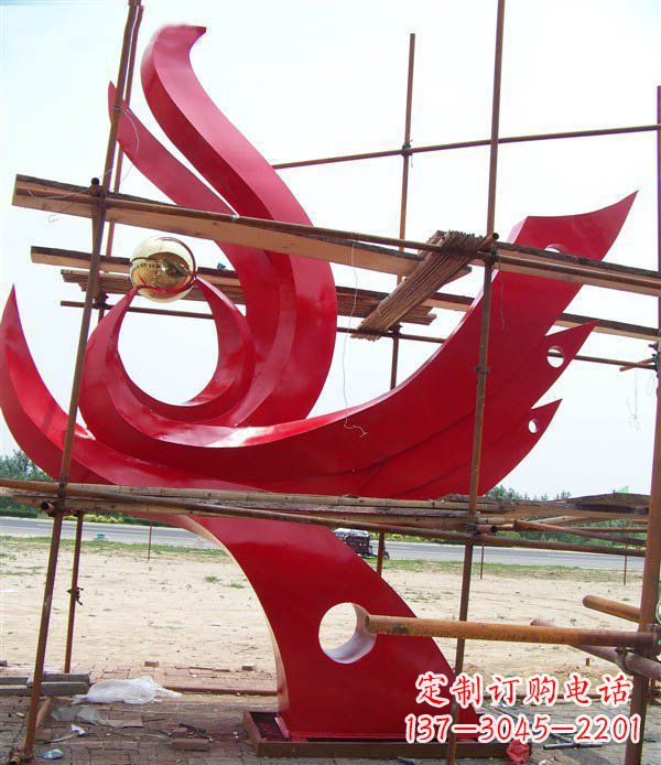 大连凤凰展翅高飞——不锈钢凤凰明珠广场景观雕塑