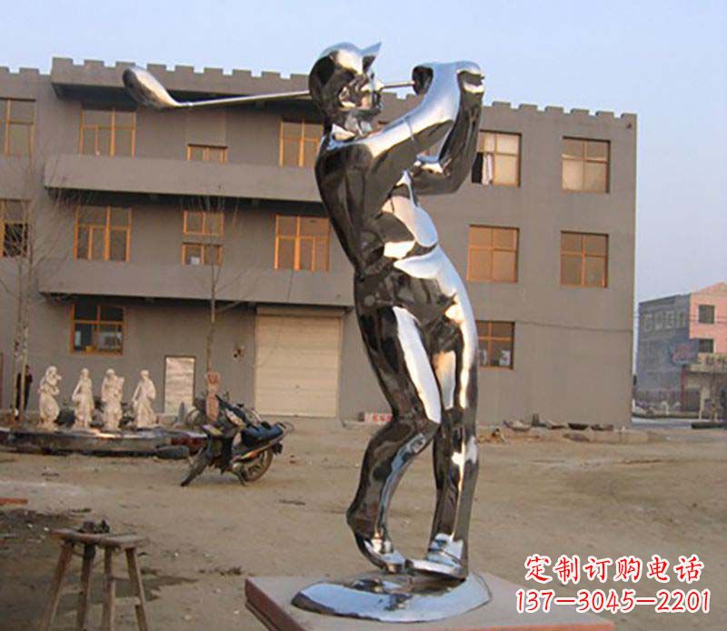 大连高尔夫雕塑一种不锈钢制作的艺术品