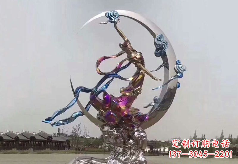 大连不锈钢嫦娥奔月雕塑