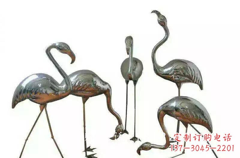 大连不锈钢火烈鸟雕塑——美丽的自然之美