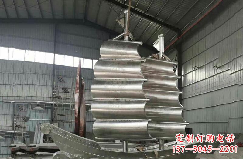 大连不锈钢帆船雕塑海洋的象征