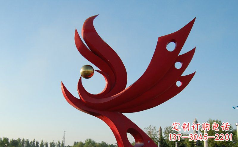 大连不锈钢公园的凤凰雕塑