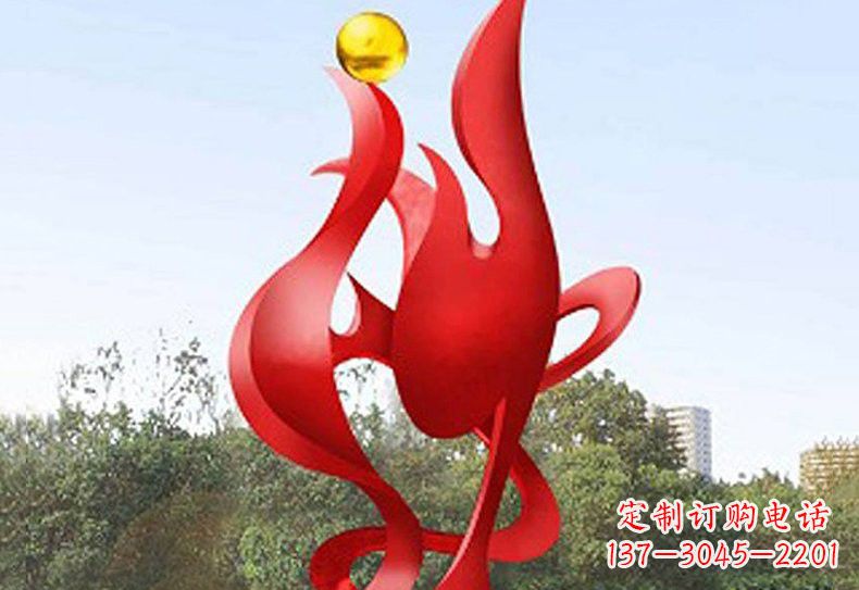 大连不锈钢凤凰雕塑——象征着古代神兽的传奇