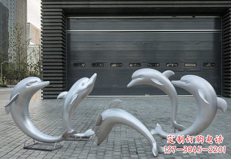 大连海豚的精灵——不锈钢公园海豚雕塑