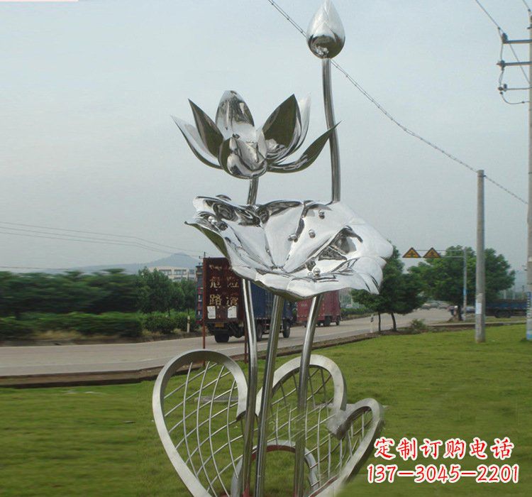 大连不锈钢荷叶雕塑——精美优雅的艺术品