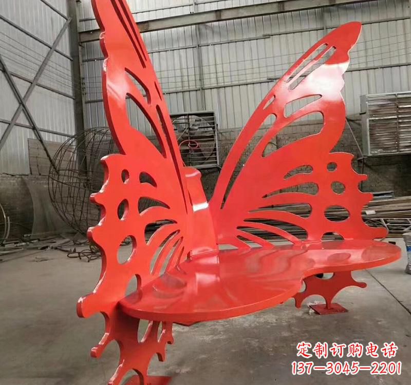 大连不锈钢蝴蝶座椅雕塑美丽的艺术作品