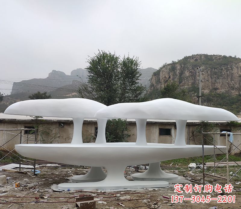 大连不锈钢蘑菇雕塑美丽的景观装置