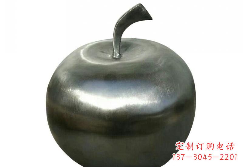 大连不锈钢苹果雕塑精美的艺术之作