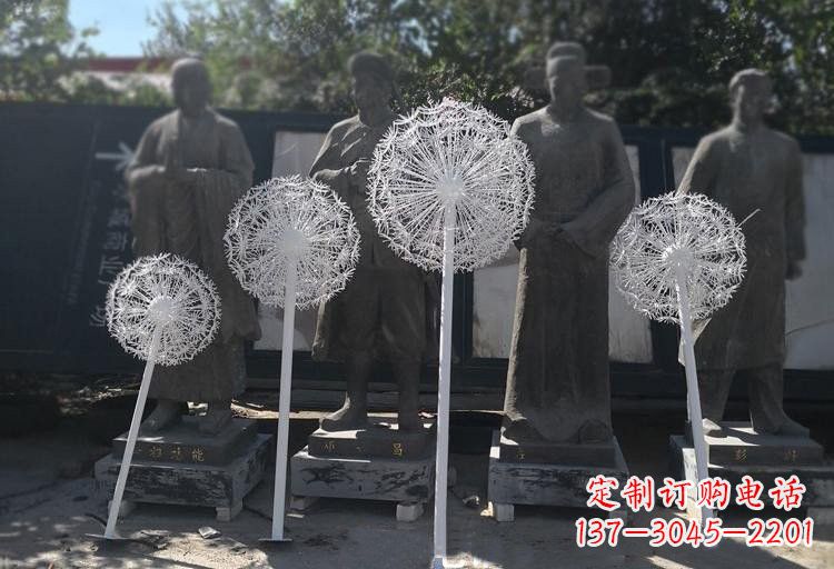 大连不锈钢蒲公英喷泉雕塑