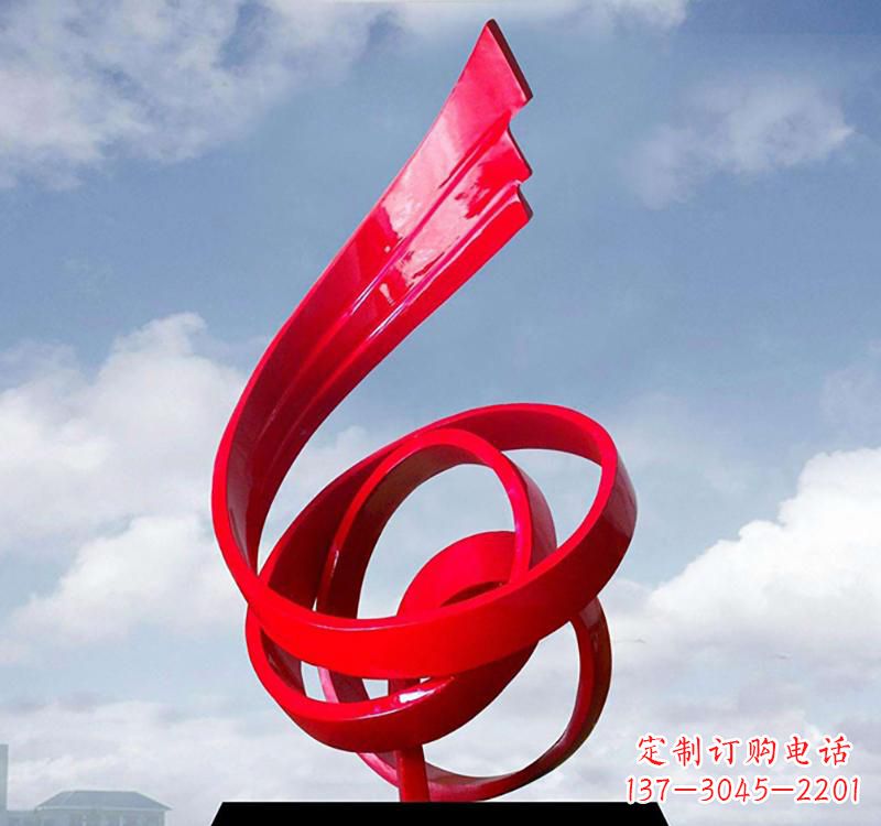 大连不锈钢广场城市飘带雕塑
