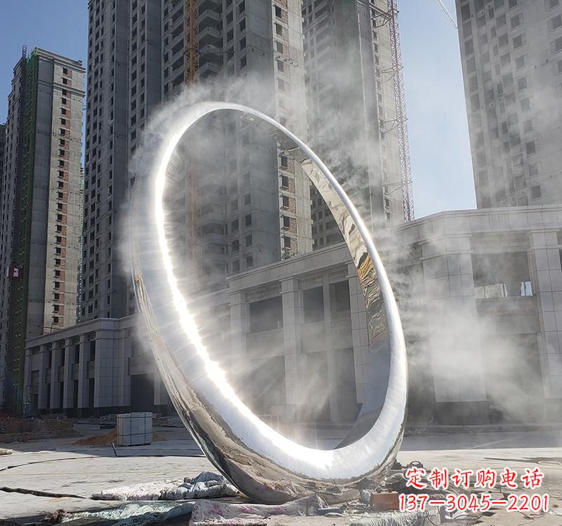 大连不锈钢圆环雕塑给城市带来独特美感