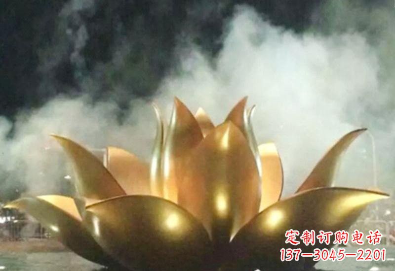 大连不锈钢莲花喷泉雕塑——让美景更加精彩