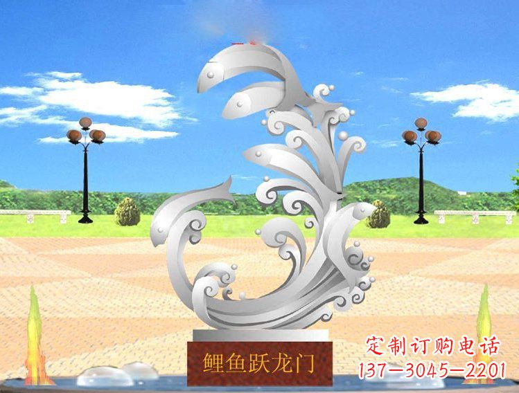 大连不锈钢广场上的龙雕塑