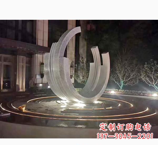 大连不锈钢广场喷泉雕塑精美的艺术珍品