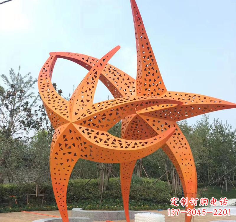 大连不锈钢海星海洋动物雕塑——美丽的海洋艺术