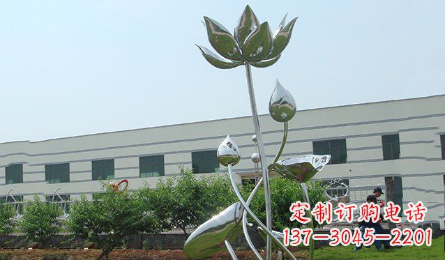 大连不锈钢荷花雕塑